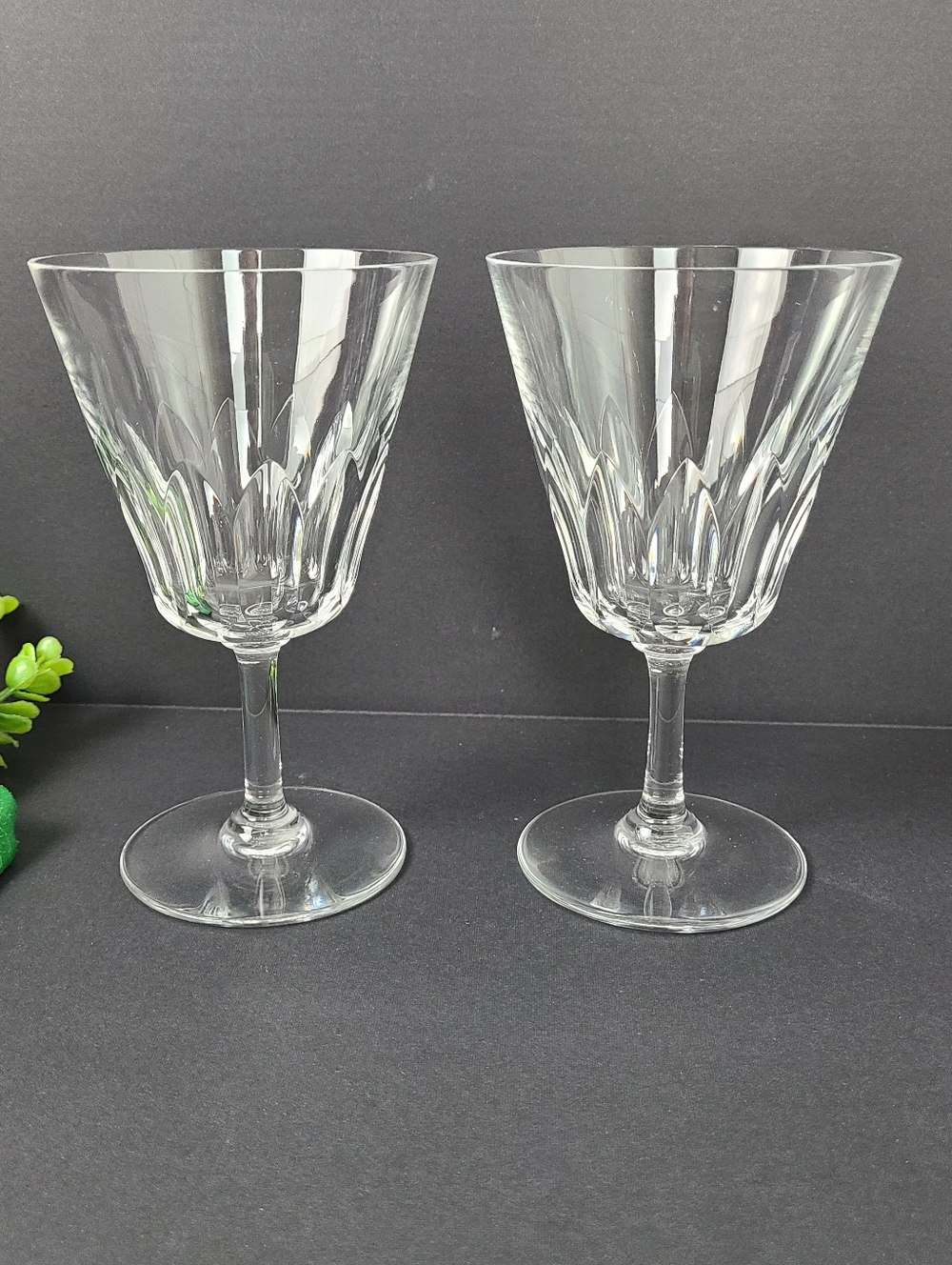 Baccarat Crystal Cote D'Azur Vintage Water Goblet Glass-Set of Two
